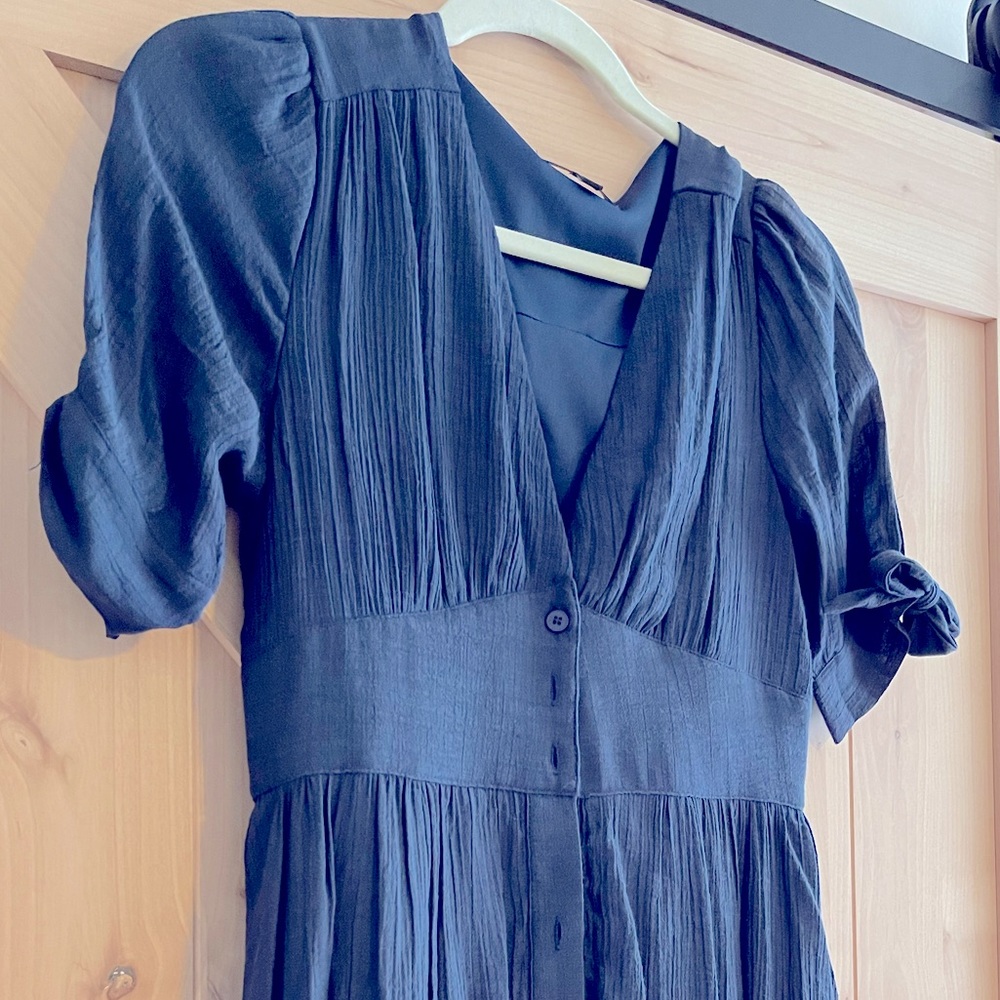 Navy crepe dress from a boutique